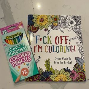 Adult coloring book & pencils